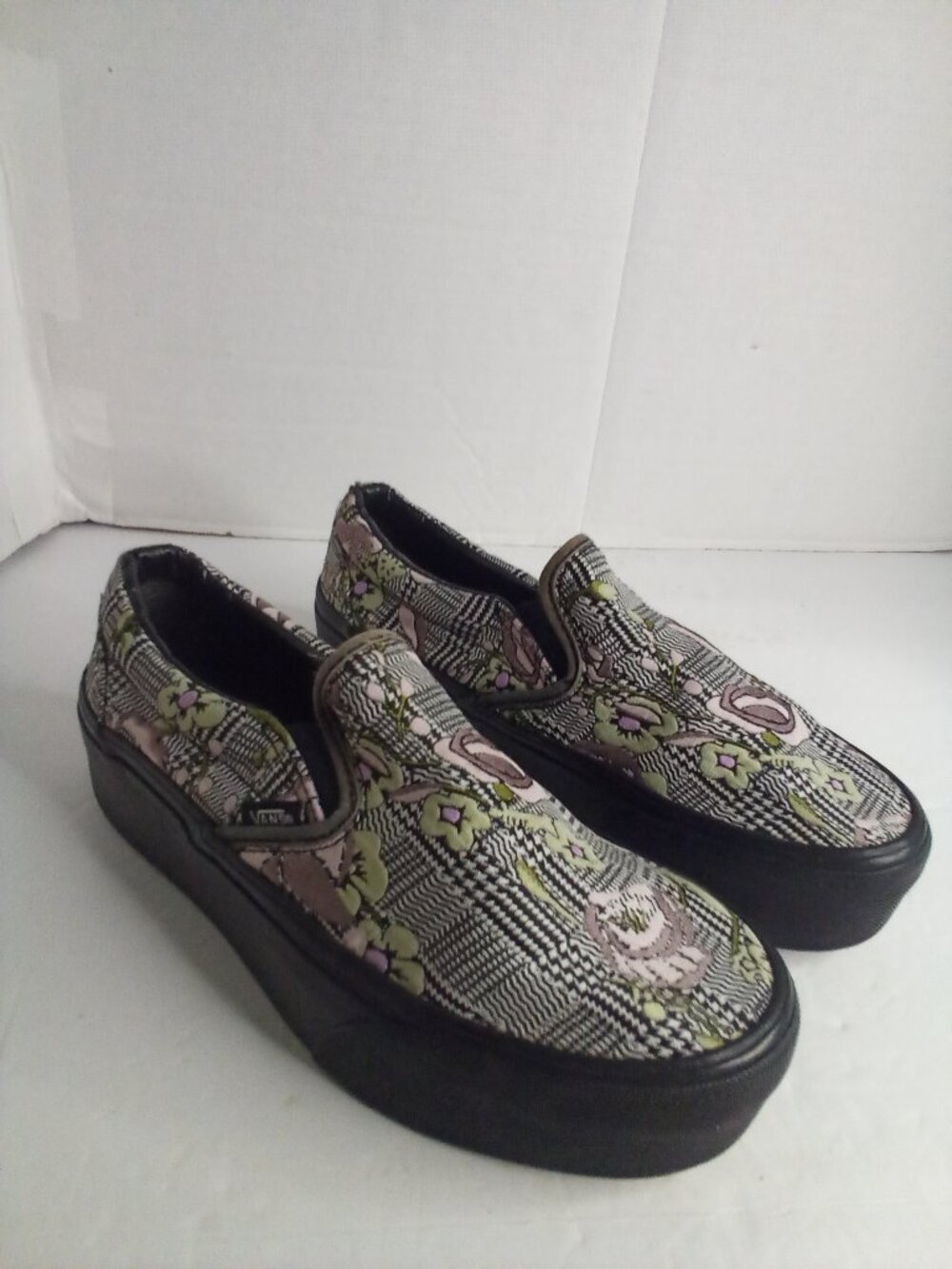 Vans Old Skool Stackform Shoes Women 8 Men 6.5 Unisex Slide On Tapestry Floral
